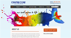 Desktop Screenshot of centrecoresigns.com